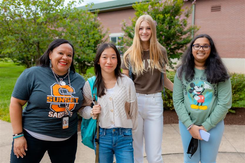 Students smile